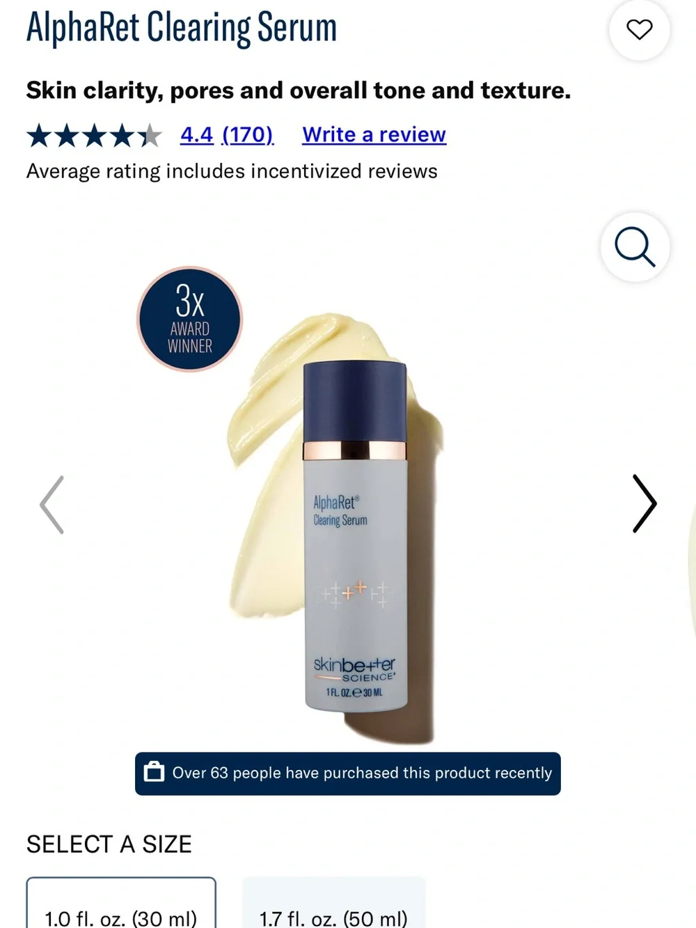 skinbetter science AlphaRet Clearing Serum — White & Gold  BRAND NEW UNOPENED